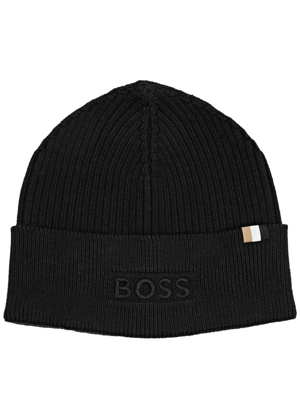 Photo: Boss Magico Logo Cotton-blend Beanie - Black - One Size