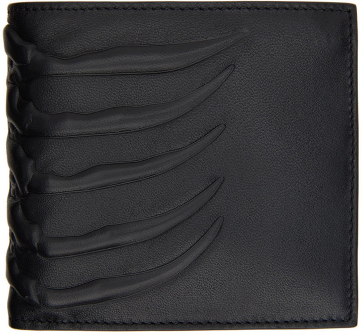 Photo: Alexander McQueen Black Rib Cage Bifold Wallet