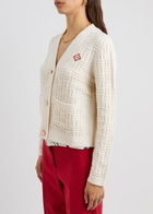 Casablanca Logo Wool-blend Cardigan White