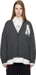 MM6 Maison Margiela Gray Two-In-One Knit Cardigan