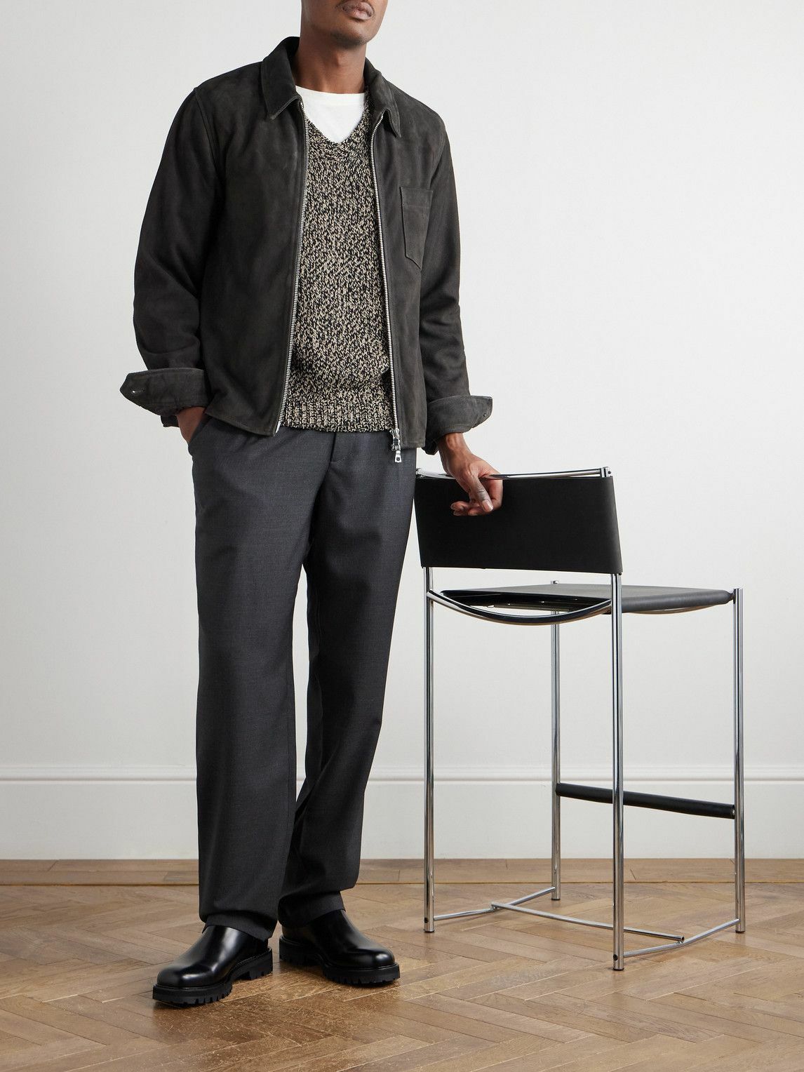 Officine Générale - Sid Suede Overshirt - Gray