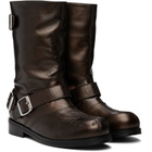 Stefan Cooke Brown Pegasus Biker Boots