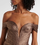 Maria Lucia Hohan Tia draped off-shoulder corset gown