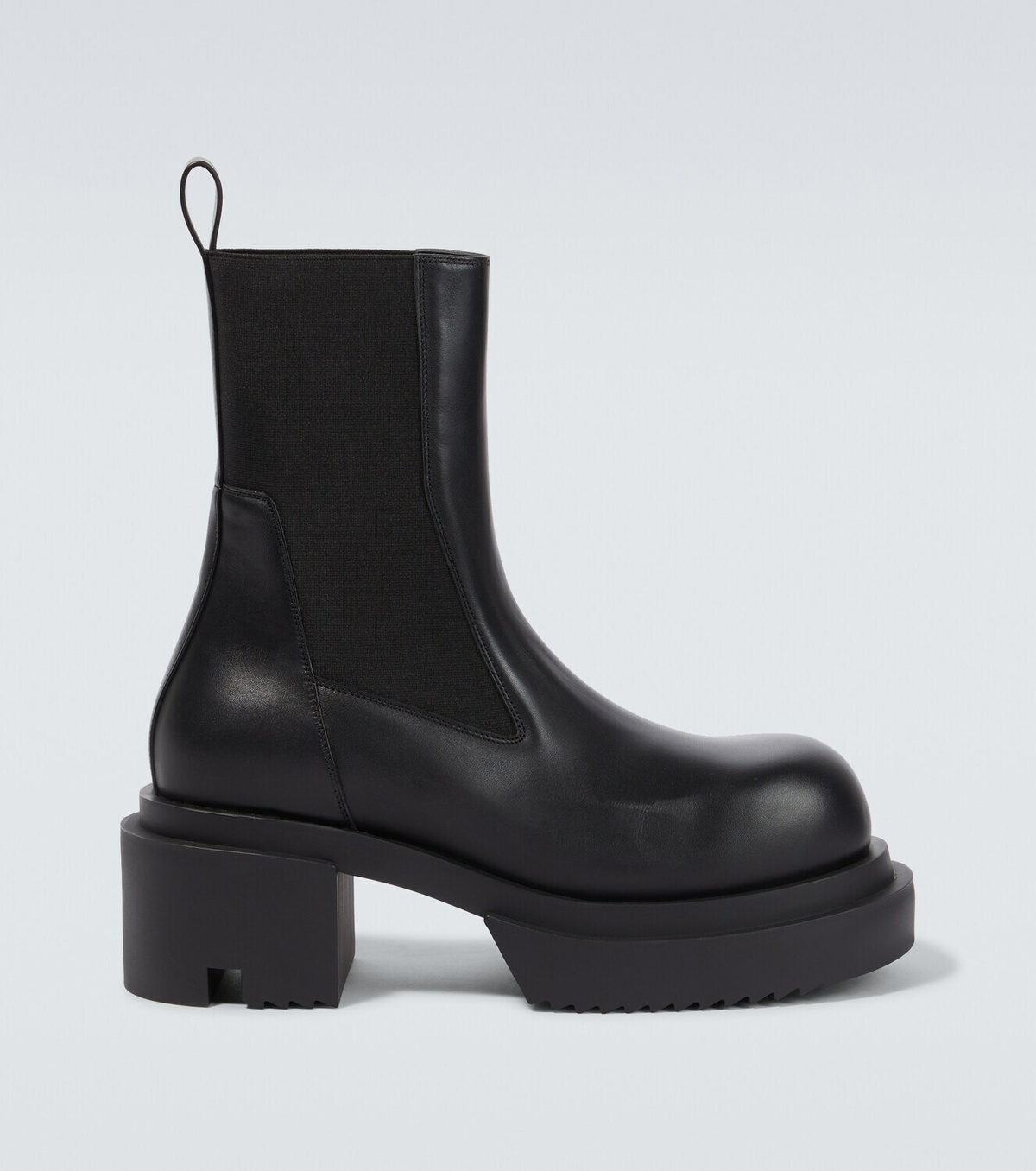 Rick Owens Black Flat Square Toe Chelsea Boots Rick Owens