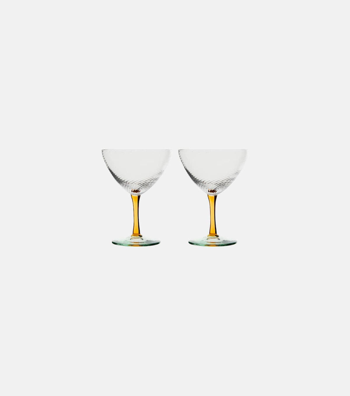 NasonMoretti Set of 2 glass cocktail glasses