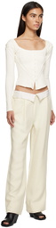 Talia Byre Off-White Corset Cardigan