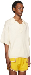 King & Tuckfield Off-White Oversized SL Polo