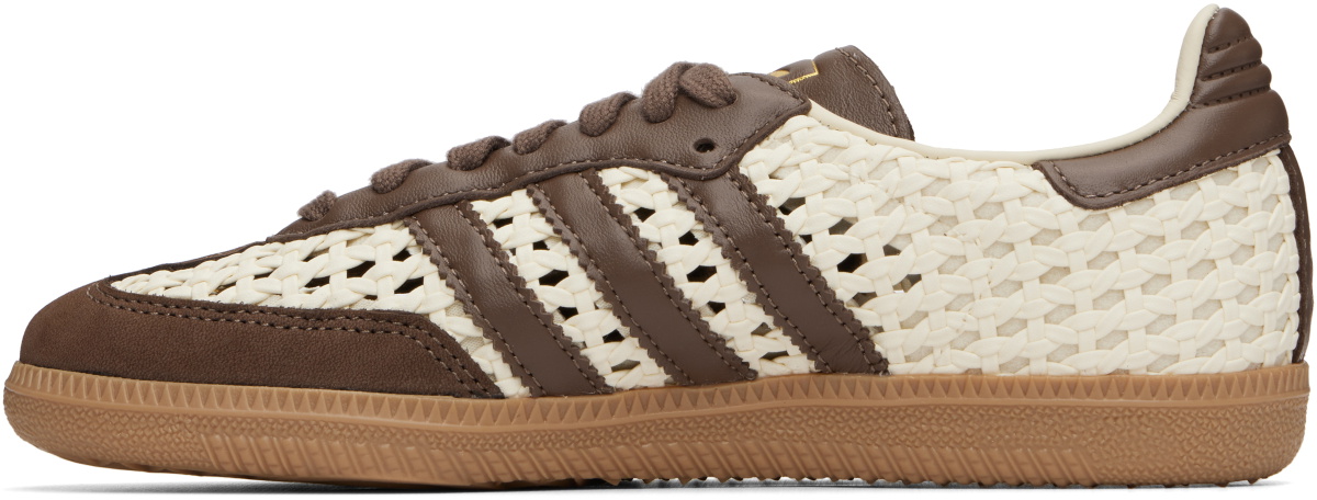 adidas Originals Off-White & Brown Samba OG Sneakers