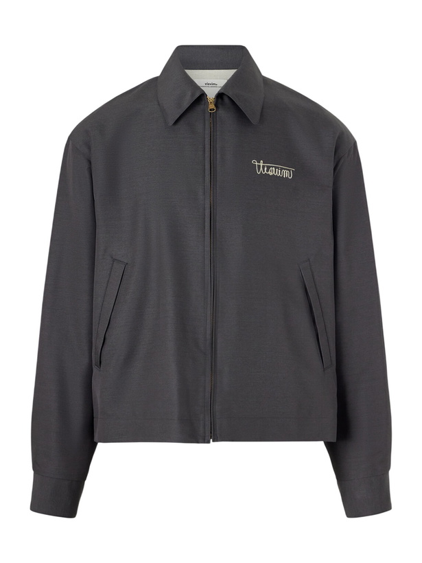 Photo: Visvim - Kluane Logo-Embroidered Wool and Silk-Blend Blouson Jacket - Gray