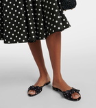 Dolce&Gabbana Polka-dot satin mules