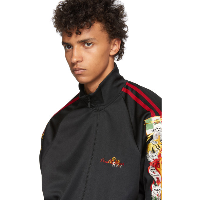 Doublet Black Chaos Embroidery Track Jacket