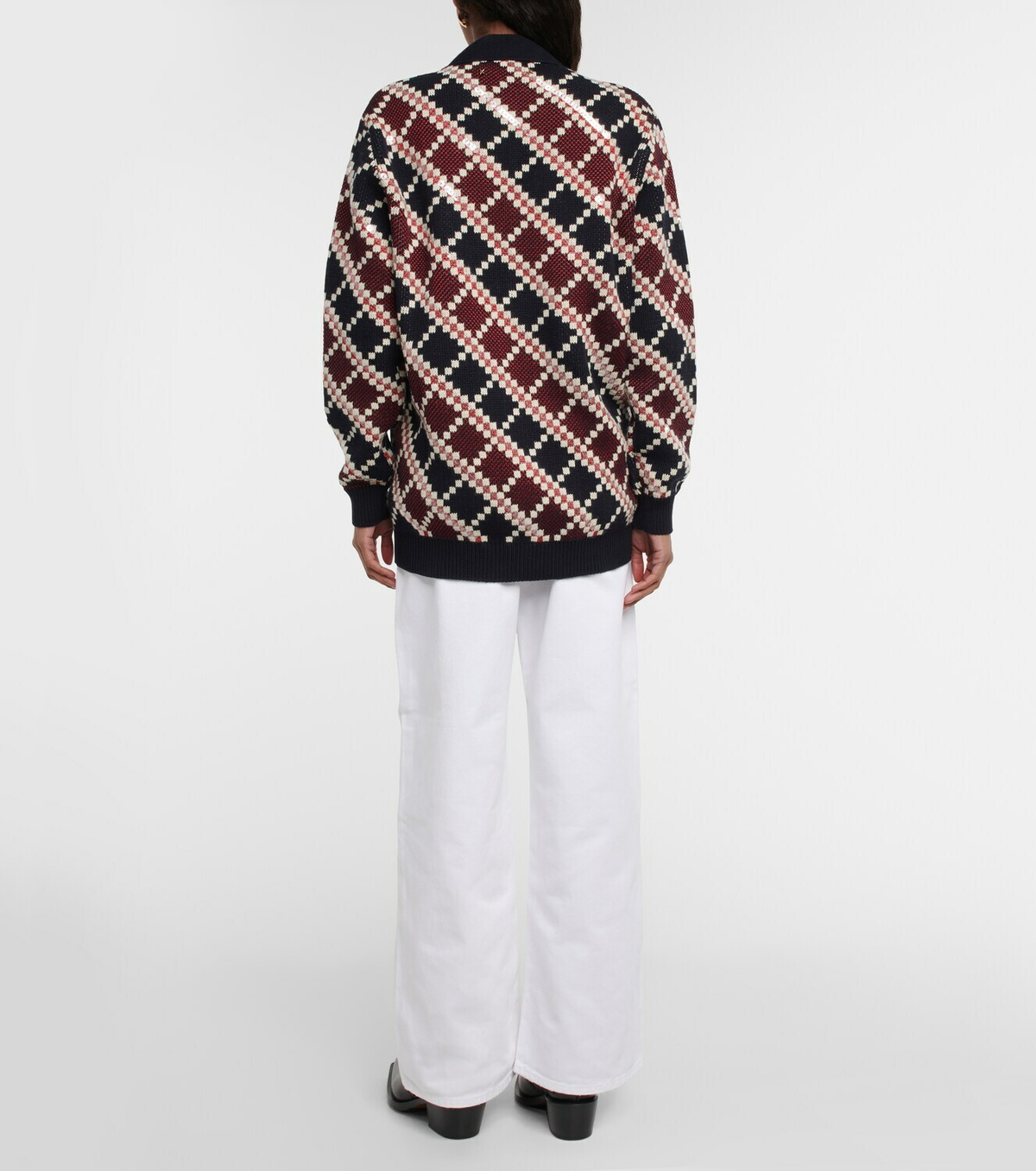 Golden Goose - Checked cotton and wool-blend cardigan
