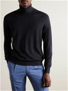 Kiton - Cashmere and Silk-Blend Rollneck Sweater - Blue