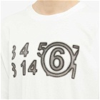 Maison Margiela Men's Number Logo Long Sleeve T-Shirt in Off White