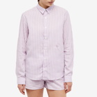 Sporty & Rich Women's Src Tencel Shirt in Purple Striped