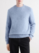 Anderson & Sheppard - Geelong Brushed-Wool Sweater - Blue