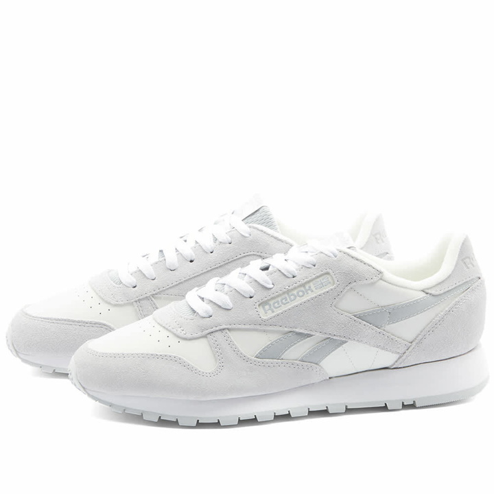 Photo: Reebok Men's Classic Leather Sneakers in Pure Grey/Alabaster