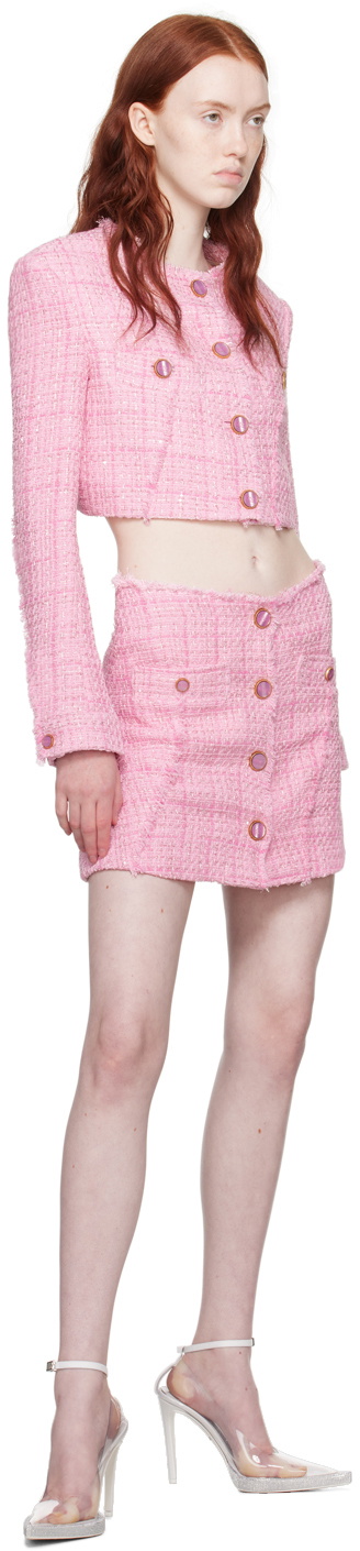 GCDS Pink Cropped Jacket