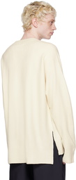 Jil Sander Off-White Brushed Sweater