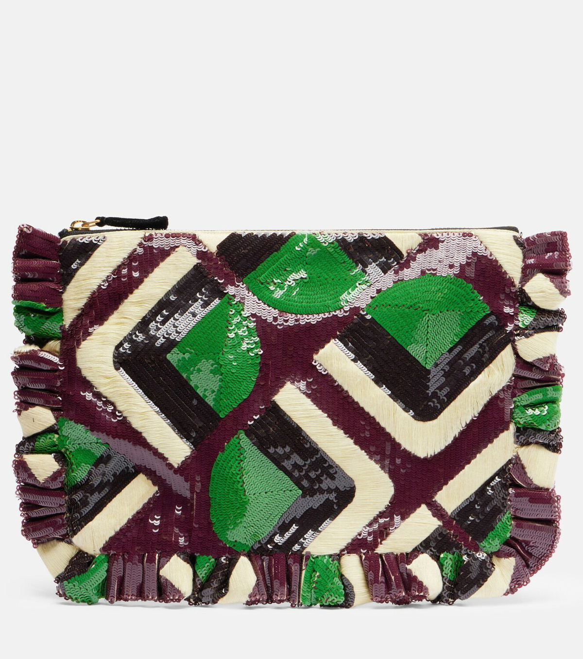 La DoubleJ Sequined clutch