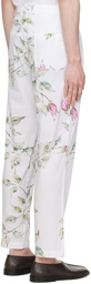 HARAGO White Floral Trousers