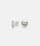 Kamyen Heart 18kt white gold earrings with diamonds and rubies