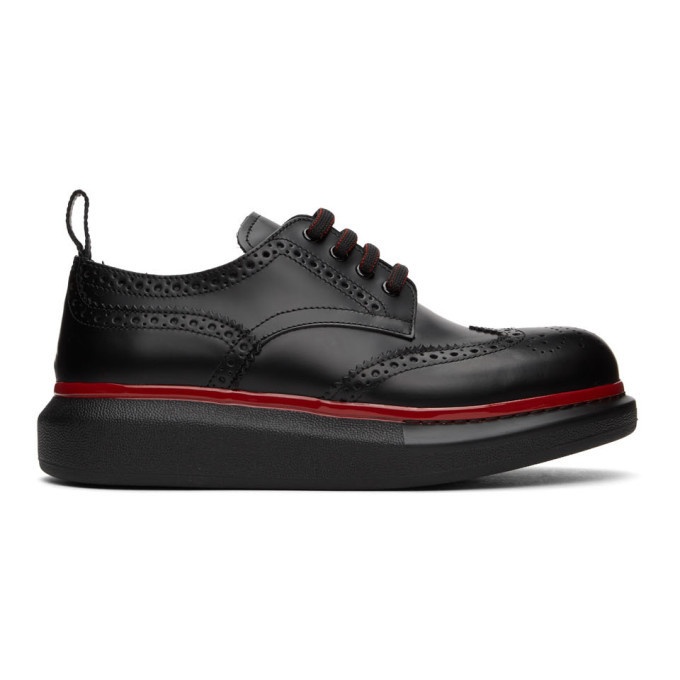 Photo: Alexander McQueen Black and Red Hybrid Oversized Brogues