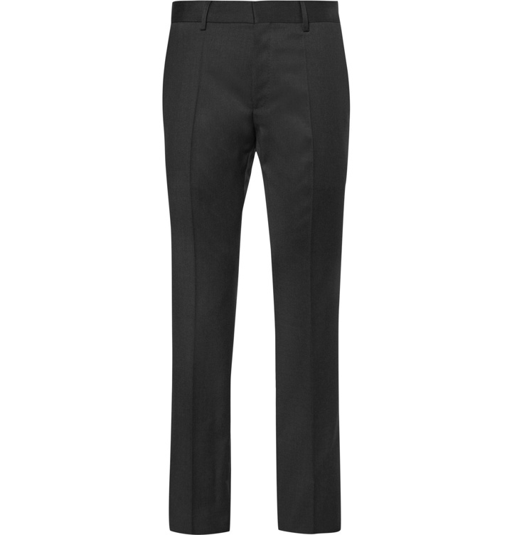 Photo: Hugo Boss - Grey Gibson Slim-Fit Virgin Wool Suit Trousers - Gray