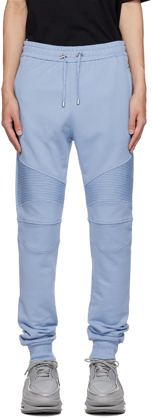Photo: Balmain Blue Printed Lounge Pants