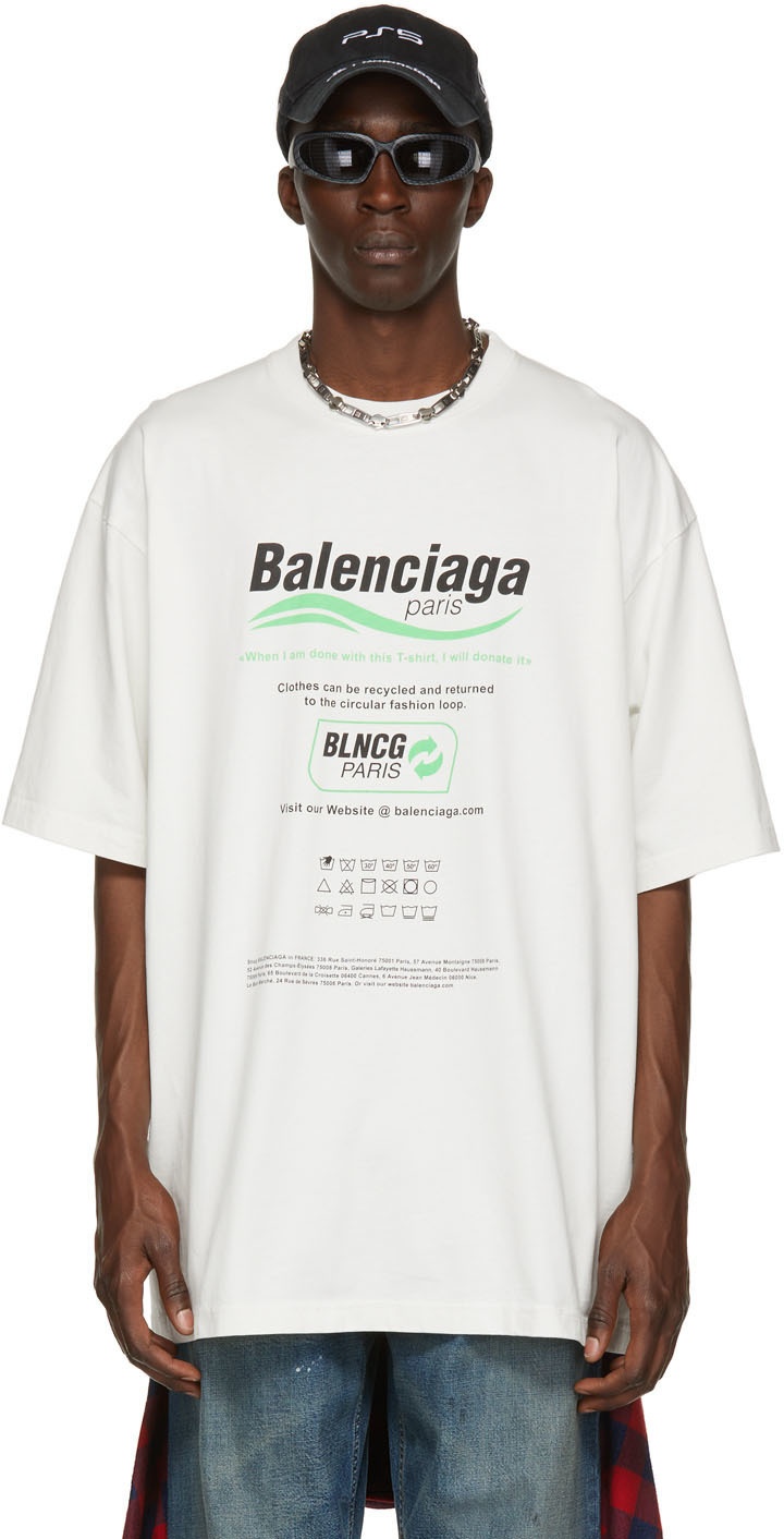 Balenciaga Off-White Dry Cleaning T-Shirt Balenciaga