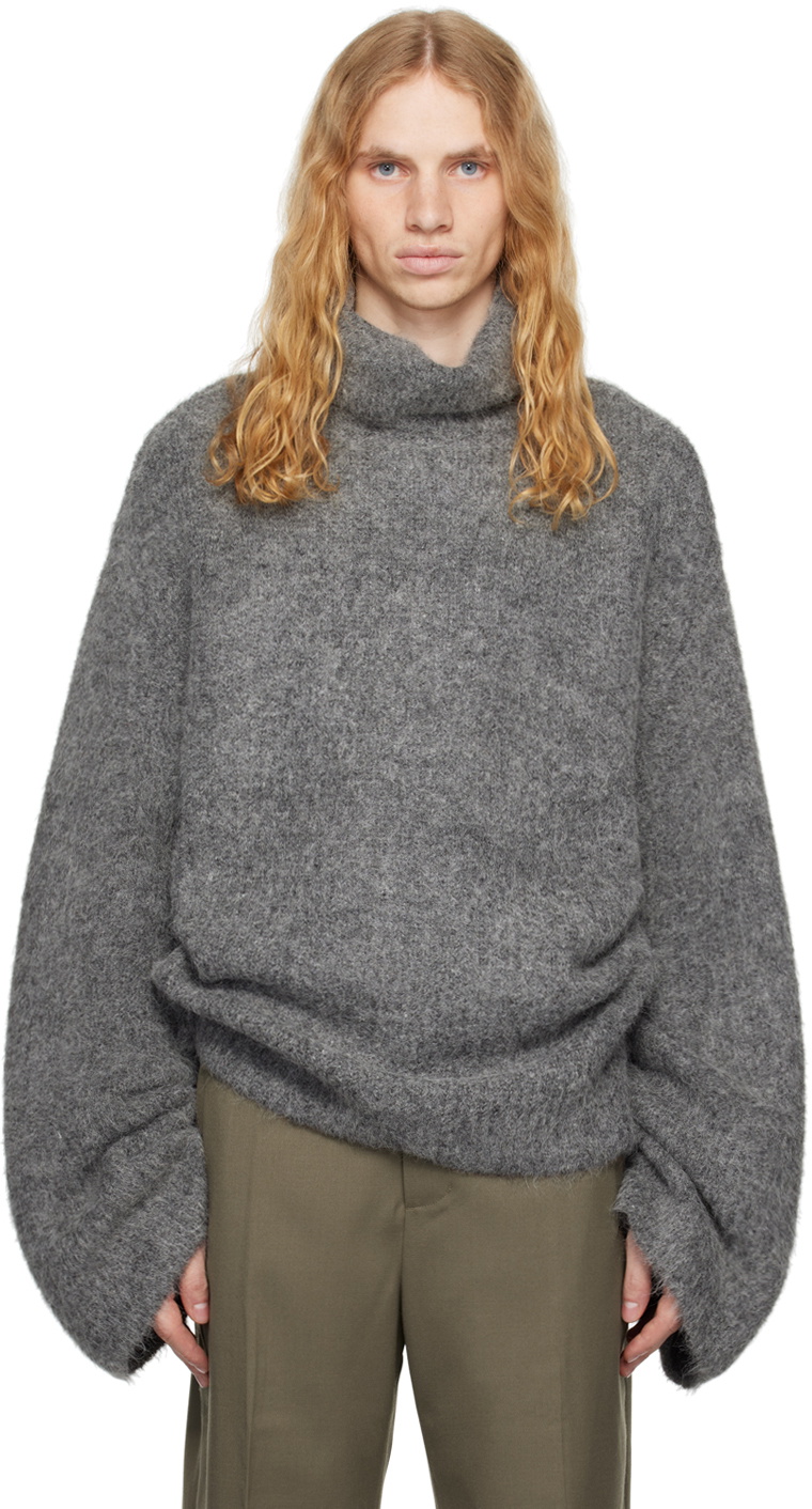 Entire Studios Gray Lute Knit Turtleneck Entire Studios