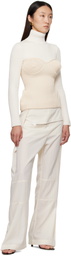 Jean Paul Gaultier White & Off-White Corset Turtleneck