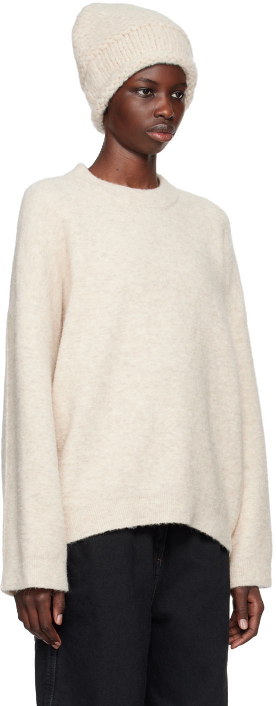Lauren Manoogian Off-White Crewneck Sweater