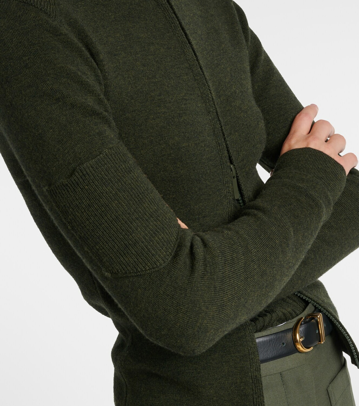 Victoria Beckham Wool-blend zip-up sweater