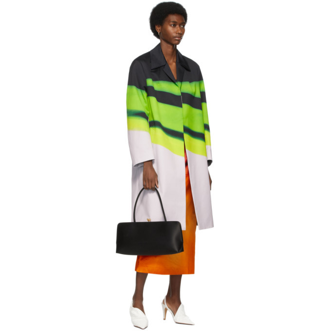 Dries Van Noten Green Len Lye Edition Stripes Coat Dries Van Noten