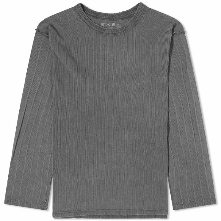 Photo: mfpen Men's Long Sleeve New Rib T-Shirt in Washed Graphite