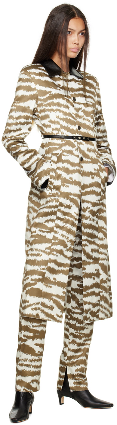 JUNEYEN Brown & Off-White Tiger Trousers