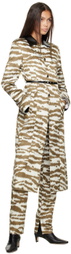 JUNEYEN Brown & Off-White Tiger Trousers