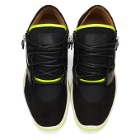 Giuseppe Zanotti Black and White Suede Light Jump Sneakers