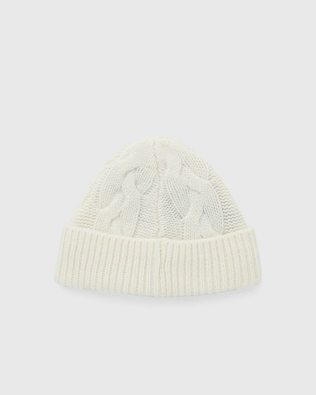 Fred Perry LAMBSWOOL CABLE BEANIE Beige Mens Beany