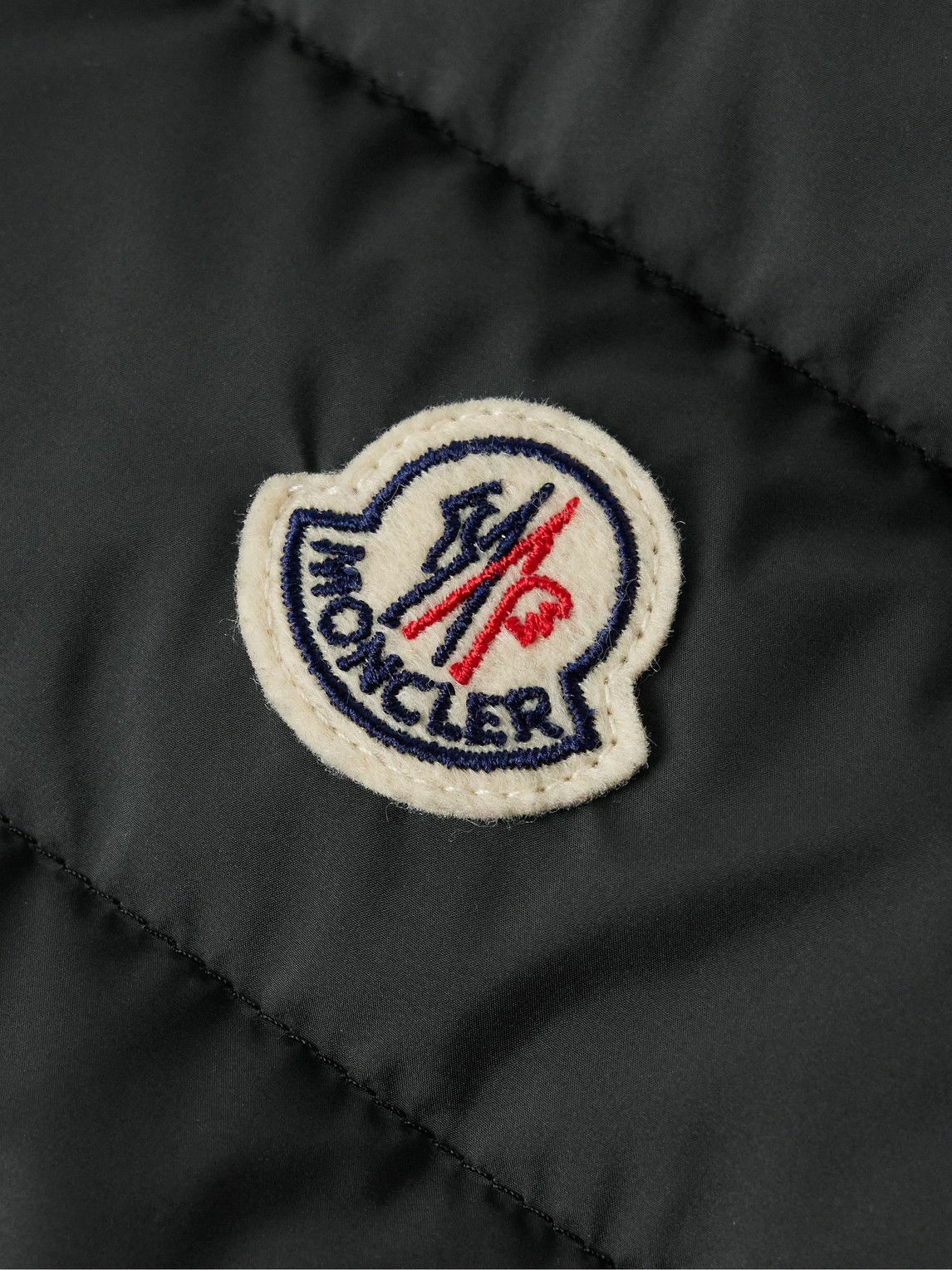 Moncler - Panelled Cotton and Quilted Shell Down Zip-Up Cardigan - Black  Moncler