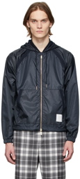 Thom Browne Navy Mesh Stripe Jacket