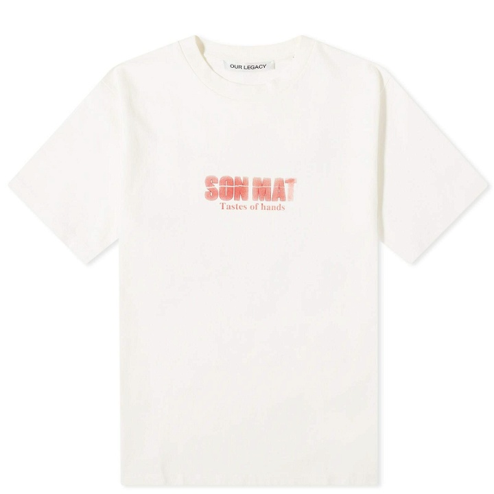 Photo: Our Legacy Men's Box Son-Mat Print T-Shirt in White