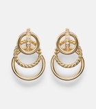 David Yurman DY Mercer® Triple 18kt gold earrings with diamonds