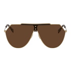 Fendi Gold Forever Fendi Shield Sunglasses
