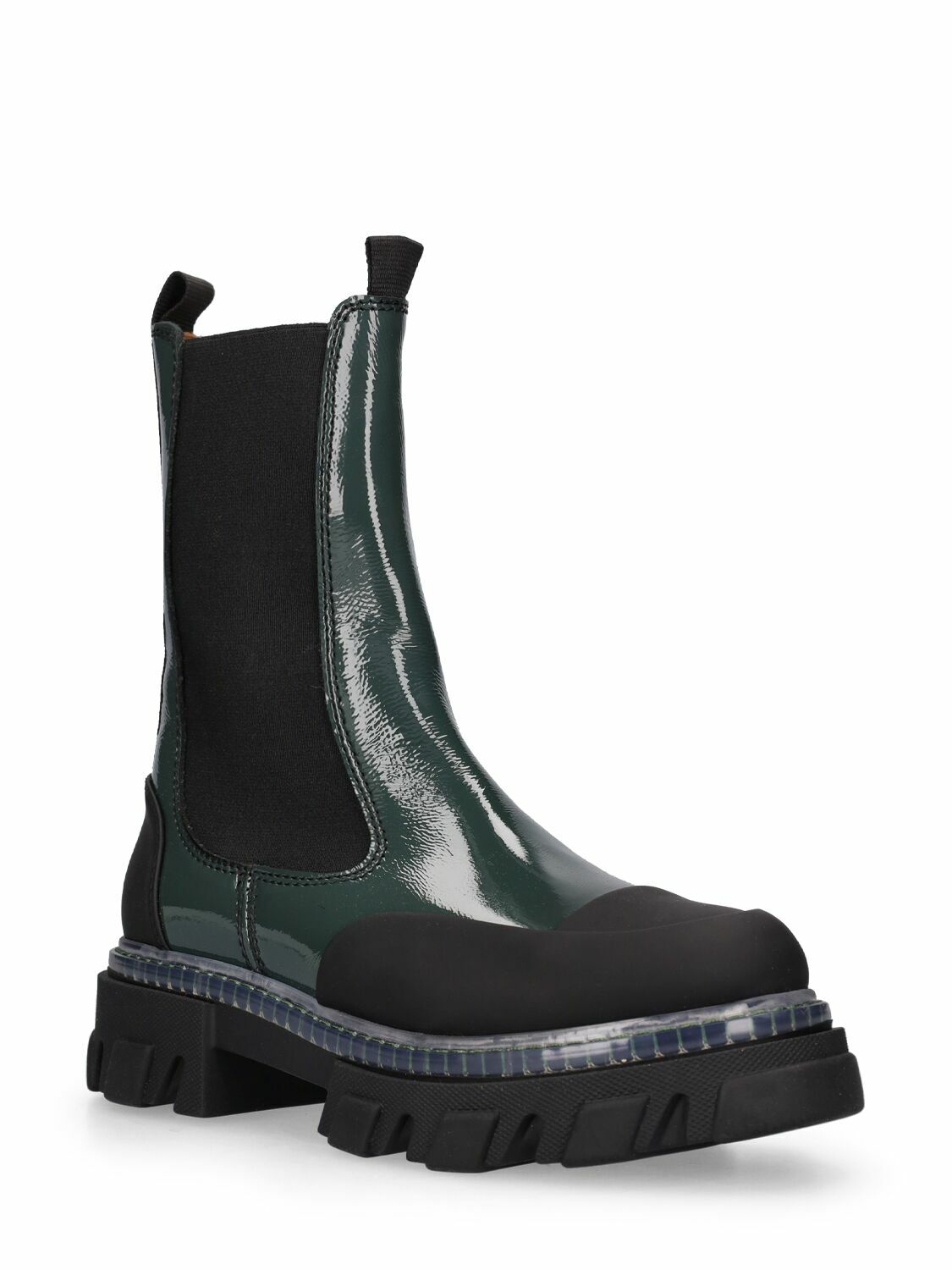 GANNI - 50mm Cleated Mid Chelsea Boots