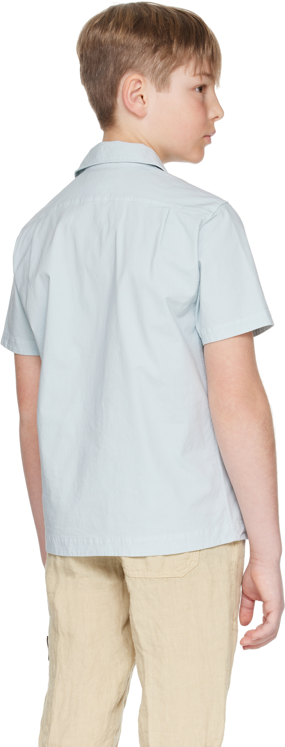 Stone Island Junior Kids Blue 1100001 Stretch Cotton Shirt