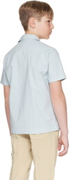 Stone Island Junior Kids Blue 1100001 Stretch Cotton Shirt