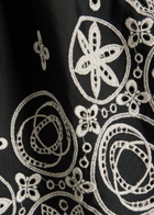 LA Double J Embroidered Cotton-poplin Shorts Black And White