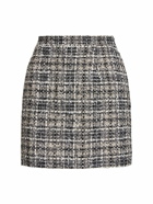 ALESSANDRA RICH Sequined Tweed Mini Skirt